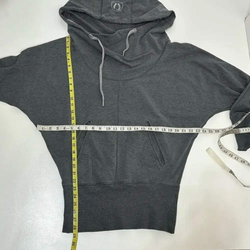 Lululemon Flashback Pullover Slouchy Hooded Sweatshirt Gray 8